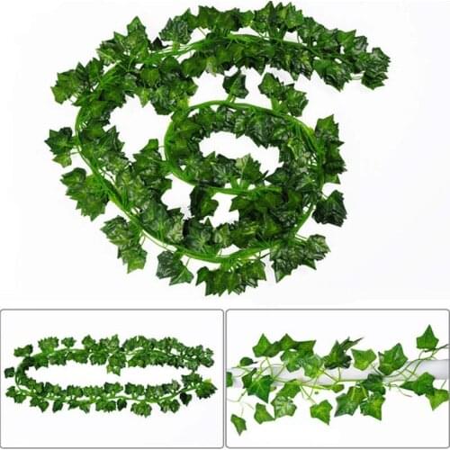 6/12/24/36Pcs Green Artificial plants Creeper green leaf Ivy vine For Home Simulation Plants Hanging Garland Artificial Flowers
