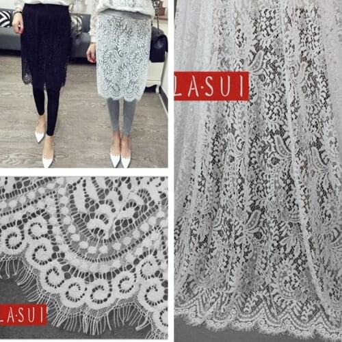 LASUI export lace 1.5m*3 m Eyelash lace DIY wedding dress fashion clothing Lace is softer feel good C0050