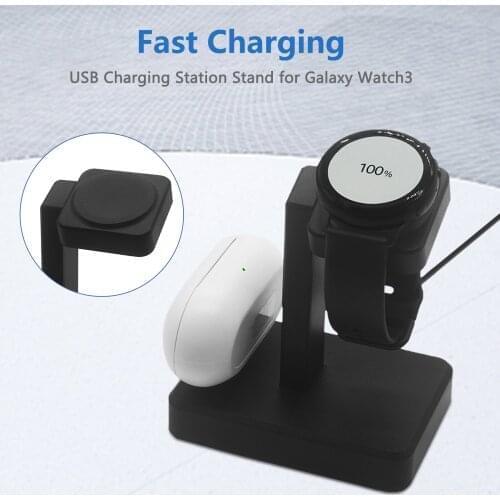 For Samsung Galaxy Fast Charger For Galaxy Watch 3 Active 1 2 Magnetic Charging Dock Station Cable 40/41/45mm Watch Adapter
