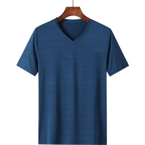 Brand New V Neck Man Short Sleeve T-Shirt For Summer 3 Color Choices Casual Regular Breathable Polyester Spandex Sports Clothes