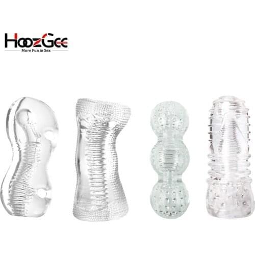 HoozGee Male Masturbator Penis Trainer Penis Extender Aircraft Cup Realistic Vagina Oral Sex Toys for Men Adult Product
