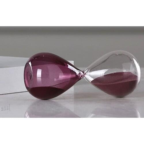 18H006 Hand-blown Timer Clock Magnetic Glass Sandglass Ampulheta Crafts Sand Clock Hourglass 15minutes Timer