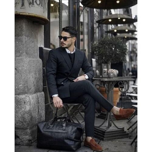 Jacket+Pant+Vest) 3Pcs/Set Black Suits Slim Wedding Set Classic Blazers Male Formal Business Dress Suit Male Terno Masculino