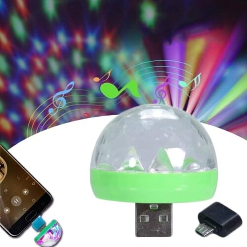 Portable Mini USB LED Atmosphere Light Stage DJ Disco Ball Lamp USB Android Phone Home Party Disco Light