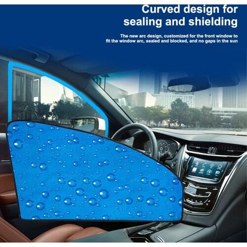 Silver-plated cloth material 1Pc Car Window Sunshade Front Rear Side Window Visor Cover Magnetic UV Protection Sun Shade