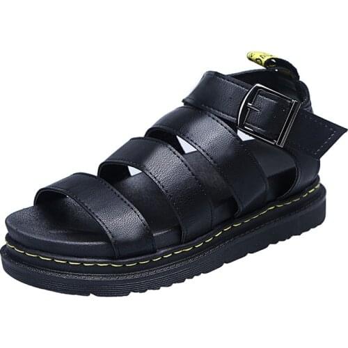 2021 Summer New Shoes Womens Sandals Students Flat Platform Shoes Women Soft Patent Leather Gladiator Sandals Female Beach Shoes