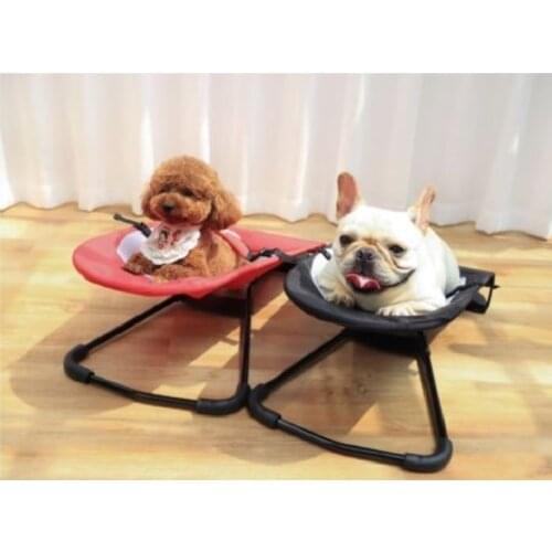 Pet Rocking Bed Chair Dog Bed Cat Bed Removable Washable Cover Portable Outdoor Foldable Chair Bed for Fado Teddy Chihuahua