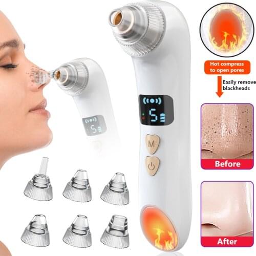 New Design Skin Cleansing Gentle Heater App Support Electric Vacuum Suction Device Visible Blackheads Remover Vacuum