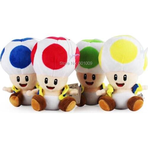 10/Lot 4 Colors Mushroom 16CM Plush Doll Soft Good Gift