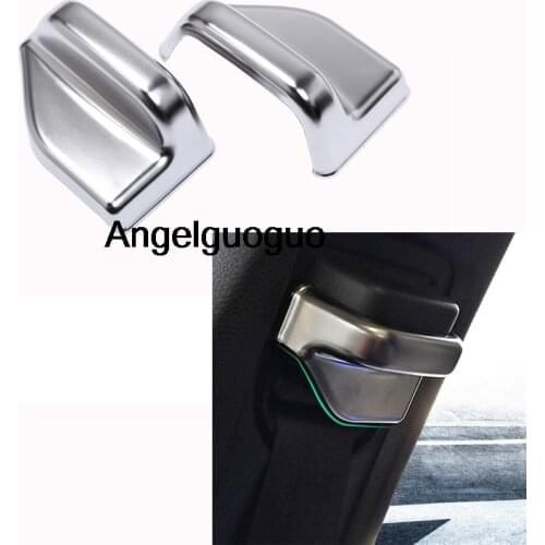 2pcs Car Seat Belt Limit Decoration Cover Cap For Mercedes-Benz B Class GLA 200 260 /E class 10-16 S class 14-16 CLS 12-16