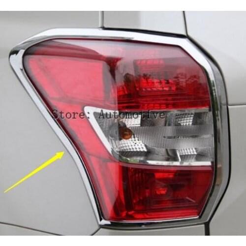 ABS Chrome Rear Tail Light Lamp Trim Cover 2pcs For Subaru Forester 2013-2017
