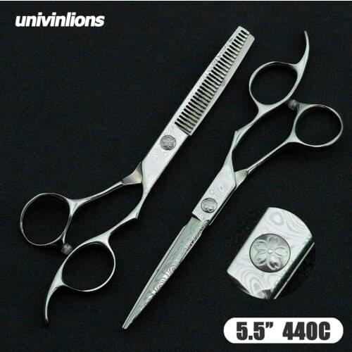 5.5/6.0 Hair cutting scissors kit Janpan steel professional hairdressing scissors haircut shears barber scissors set salon tools