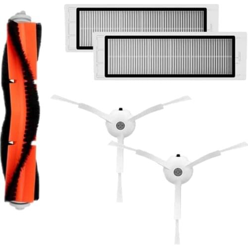5pc/set Main Brush+HEPA Filter+Side Brush for Mi Robot Vacuum Cleaner