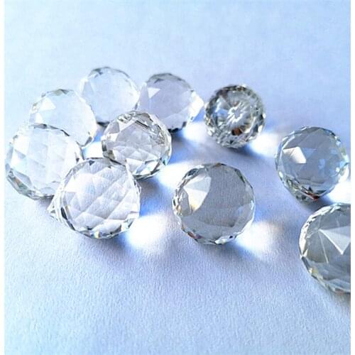 50pcs/lot Top Quality 15mm Crystal Glass Faceted Chandelier Small Balls K9 Crystal Clear Lamp Part, Crystal Curtain Accessories