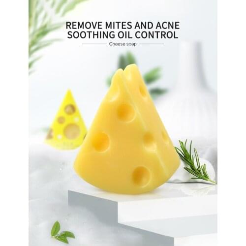 60g Cheese And Cheese Brushed In Addition To Mite Soap Handmade Soap Oil Control And Mite Removal Cleansing Moisturizing TSLM1