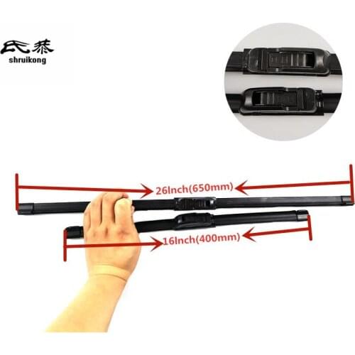 Car styling stickers Wiper blades for Toyota Prius (from 2003 onwards), 26"+16" fit standard J hook wiper arms high-quality