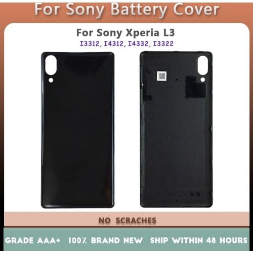 Black or White 100% Tested Cover For SONY Xperia L3 Back Cover Rear Door Housing Case Replacement For SONY L3 Battery Cover