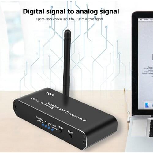 D09 Bluetooth-compatible 5.0 Receiver Transmitter Dongle Digital Optical Coaxial Toslink to Analog Wireless Audio Converter Adap