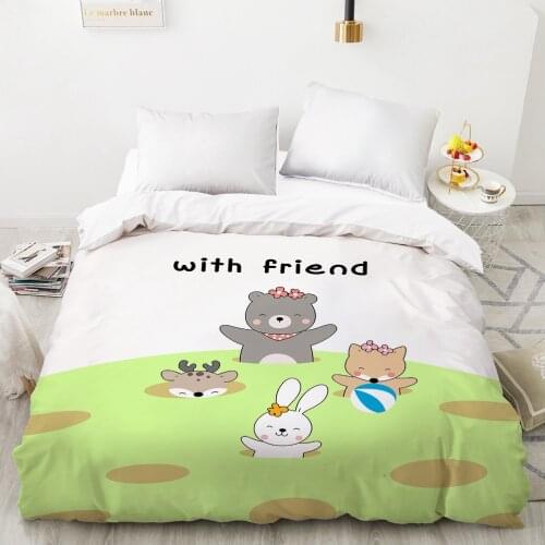 Animal Cartoon Kids Duvet cover Quilt/Blanket/Comfortable Case Bedding for children baby girls 140x200 240x220 for Home friend