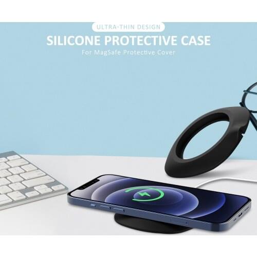 For Magsafing Wireless Charger Silicone Protective Case Magsafing Charging For IPhone 12/12 Pro/mini Shockproof Protector Cover