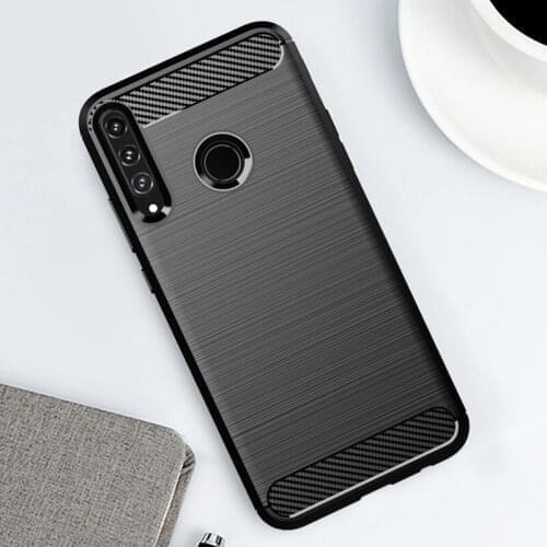 For Huawei Y7p Case Silicone Soft TPU Ultra Slim Cover Carbon Fiber Pattern Brushed Cases For Huawei Y7p 2020 Phone Case New