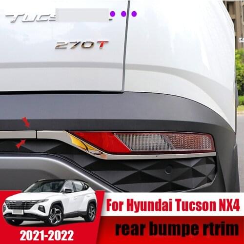 For Hyundai Tucson 2021 2022 rear fog lamp trim strip stainless steel anti-scratch sequins modified appearance