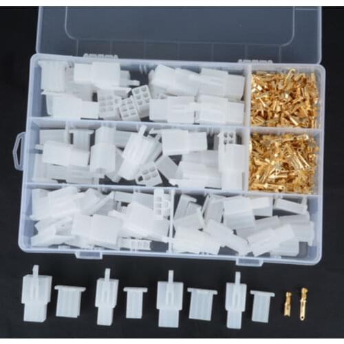 Motorcycle Car Electrical 2.8mm 2 3 4 6 Pin Wire Auto Connectors Terminal Housings for car bike tricycle with hook 380Pcs/Kit