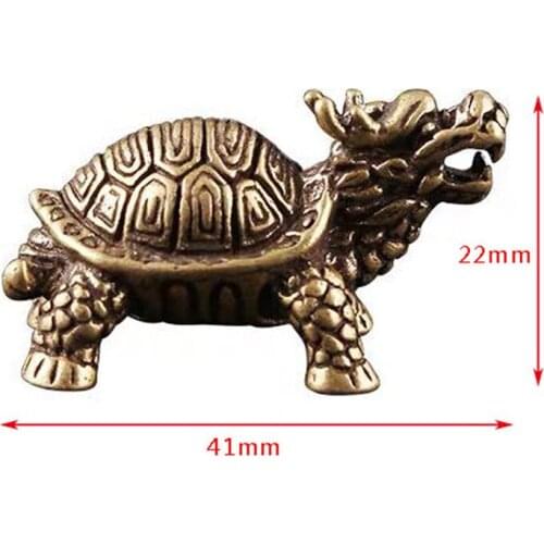 Geometric Style Metal Retro Sculpture Gift Dragon Turtle Casting Animal Figurine Abstract Home Office Room Desktop Decoration