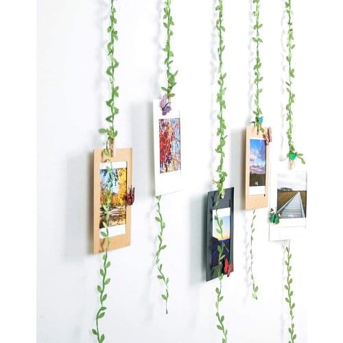 8M Rattan Artificial Flowers Green Leaf Wedding Decorative Flowers DIY Wreath Garland Christmas Decoration For Home Room Decor