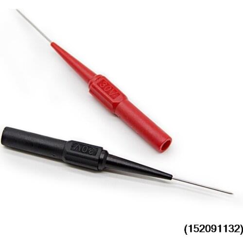 Insulation Piercing Needle Non-destructive Multimeter Test Probes Red/Black 30V-60V 0.7/1mm Mayitr For Banana Plug