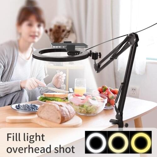 Professional Photo Studio 26cm Ringlight LED Selfie Ring Light with Tripod Phone Holder Photography Lights Ring Lamp for YouTube