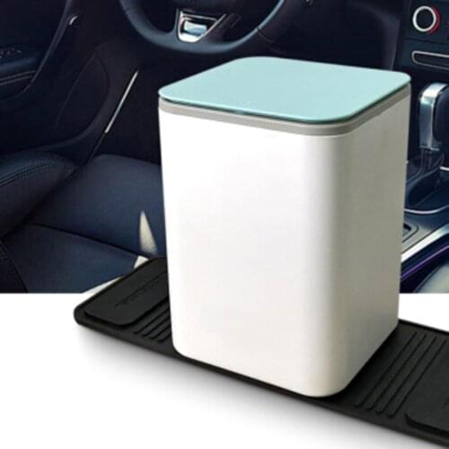 3L Trash Can Bin With Lid Waste Bin Kitchen Cabinet Door Trash Bin Garbage Car Recycle Dustbin Rubbish for Car Office Room