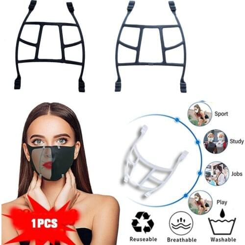 1Pc Reusable Mask Support 3D Silicone Mask Bracket Adult Face Mask Bracket Inner Support Frame Breathable Waterproof Mask Holder