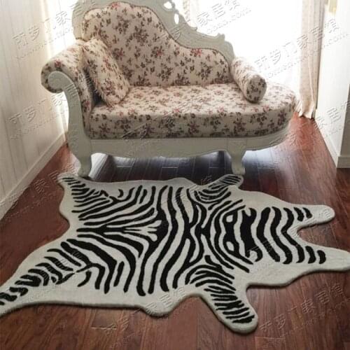 Fashion Black And White Stripes Rug Tiger pattern carpet Bedroom Sitting Room Sofa Carpet Custom Acrylic Mats