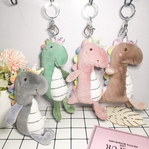 Soft cute Cute Creative dinosaur plush doll Couple pendant keychain 18cm high quality bag Baby bed pendant kids birthday gift