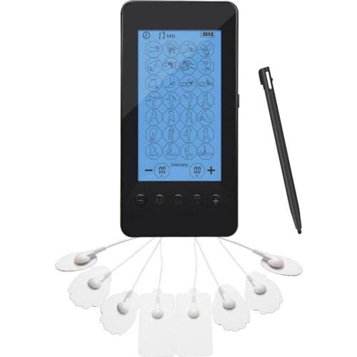 TENS Machine EMS 28 Modes with Touchable Screen Muscle Stimulator for Pain Relief Body Relax Therapy Dual Channel Massager