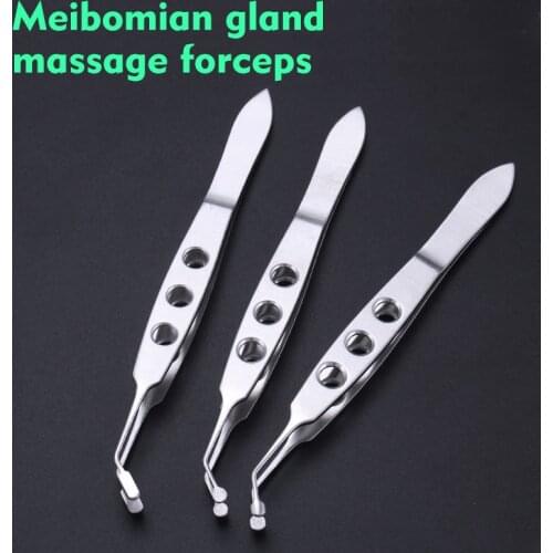 Ophthalmic palpebral gland massage tweezers clamp meibomian flap eyelid surgery tool forceps clip fat eye surgical apparatus