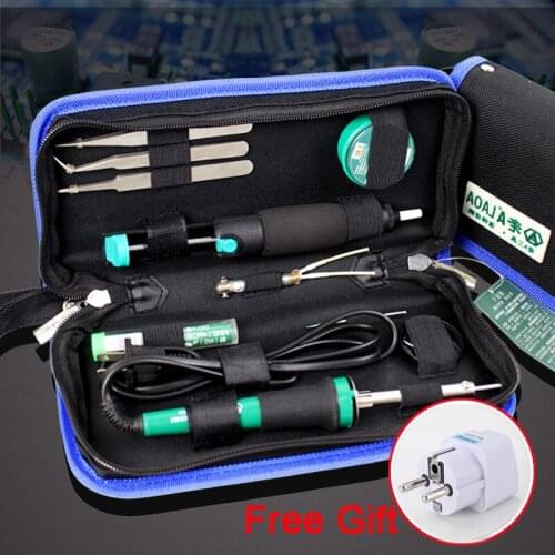 LAOA 11PCS Electric Soldering Iron 30W Soldering Iron Circuit board maintenance tools Free Gift Europe adapter plug