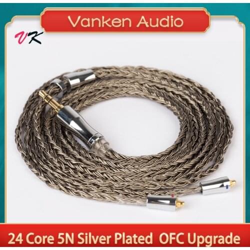 KBEAR 【Show】 24 Core 5N Silver Plated OFC Headset Earphone Upgrade Cable 336 Strands QDC TFZ MMCX 2 PIN 2.5mm/3.5mm/4.4mm Plug