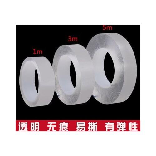 Transparent nano tape, high viscosity, non-marking, strong double-sided tape