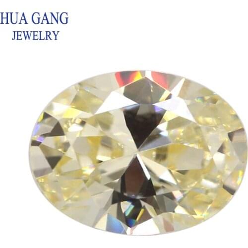 Size 3x4~13x18mm Oval Shape Cut 5A Lemon CZ Stone Synthetic Gems Cubic Zirconia For Jewelry Wholesale Free Shipping