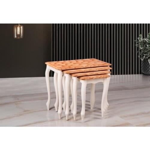 Modern Coffee-cream Lükens Zigon Coffee table Pad coffe table