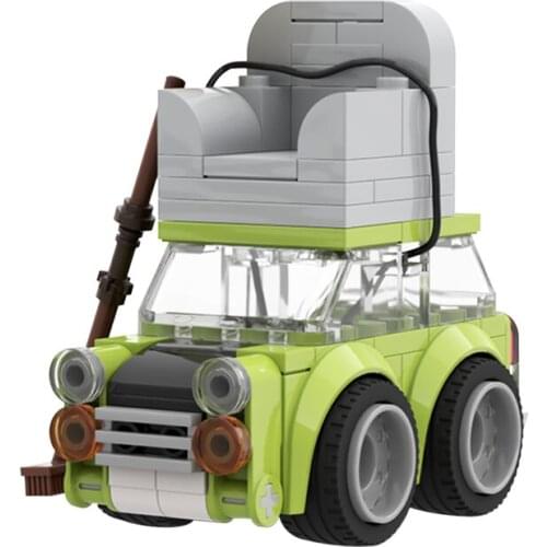 Building Block C5281 Mr. Beanss Mini Green Car Roof With Sofa Classic Collection Building Block Model Toy Boy Gift