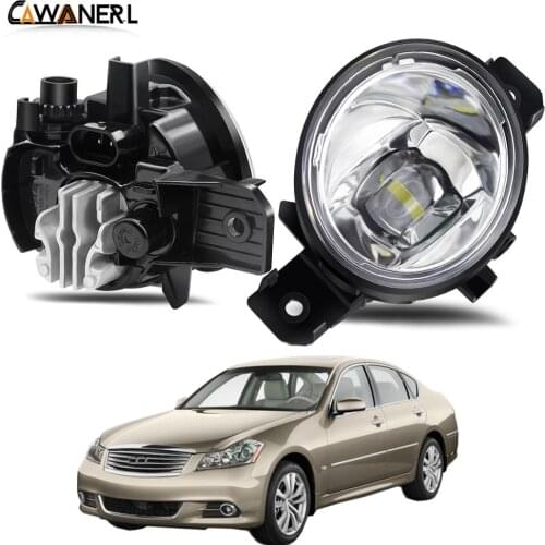 Fog Light Assembly Car Right + Left Side LED Lens Fog Lamp Daytime Running Light 30W 8000LM 12V For Infiniti M45 2008-2010