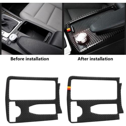 Carbon Fiber Car Styling Gear Shift Panel Cover Trim Frame for Mercedes-Benz W204 W212 2010 2011 2012