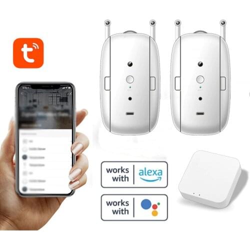 Tuya Smart Curtain Motor BT Voice Control Electric Curtain Robot Motor APP Control Timer Setup Compatible with Alexa Google Home
