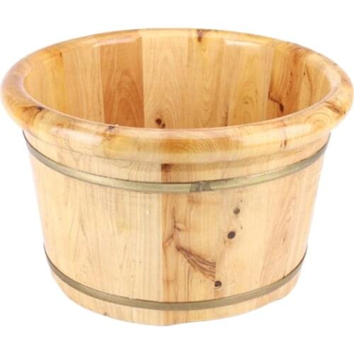 Cedar Wooden Foot Basin Soaking Bath Tub Wood Bucket for Foot Soaker Washing