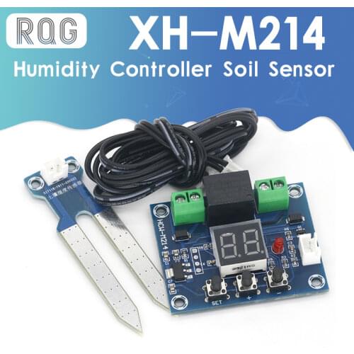 XH-M214 Humidity Controller Soil Sensor Module 20-99%RH Precise Automatic Control Irrigation System Red Digital Display