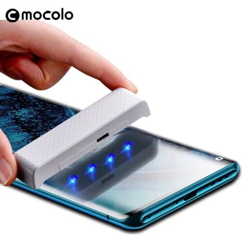 For OPPO Find X2 X3 Pro Screen Protector Mocolo Full Liquid Glued Curved UV Tempered Glass for Reno 3 4 5 Pro Screen Protector