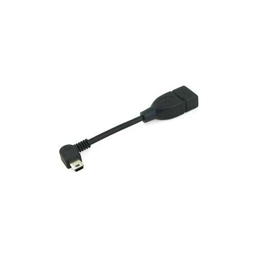 Zihan Left Angled USB Mini 5pin Male to USB Female Cable 10cm